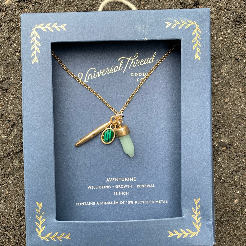 Semi-Precious Adventurine Stone Necklace